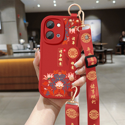 iqooz11i手机壳iqooz11turbo新款vivoiQOOZ11x小羊皮防摔爱酷V2559UA保护套5G平安吉祥腕带挂绳硅胶软女适用
