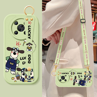 华为nzone50pro手机壳鼎桥M40新款格洛米小羊皮保护套背带斜跨腕带挂绳tech智选5G移动pr0软SP210女生适用