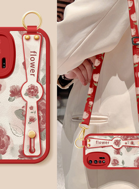适用华为nova6手机壳nova6se新款女士nova6红色玫瑰腕带支架挂绳5G版小羊皮保护套防摔nove硅胶软4g简约外壳