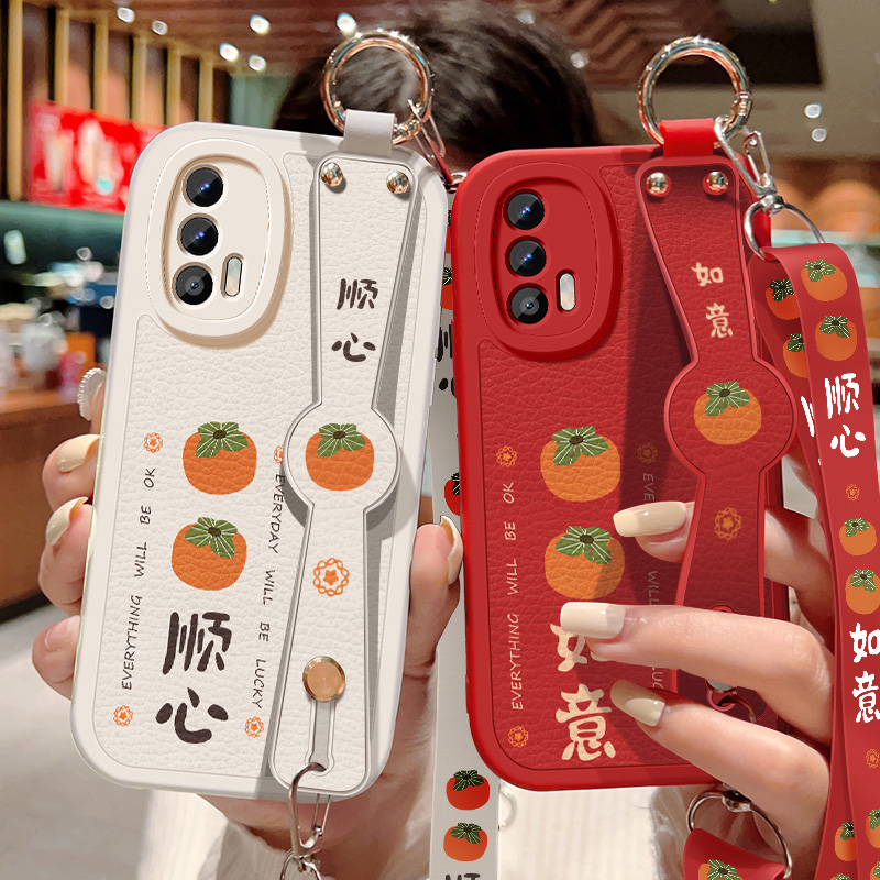 斜挎腕带★小羊皮细腻手感★天使眼镜头保护