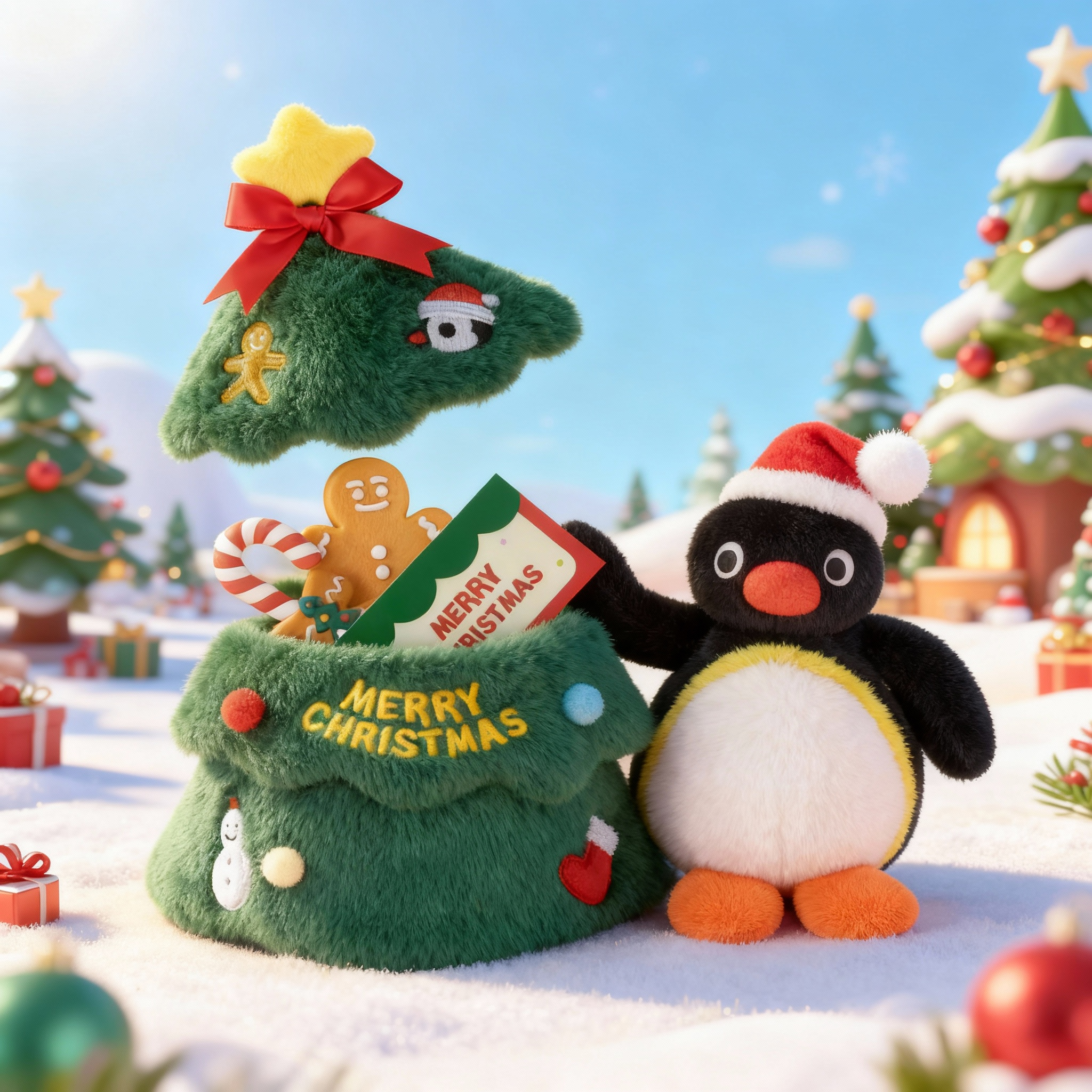 马克图布pingu圣诞树公仔