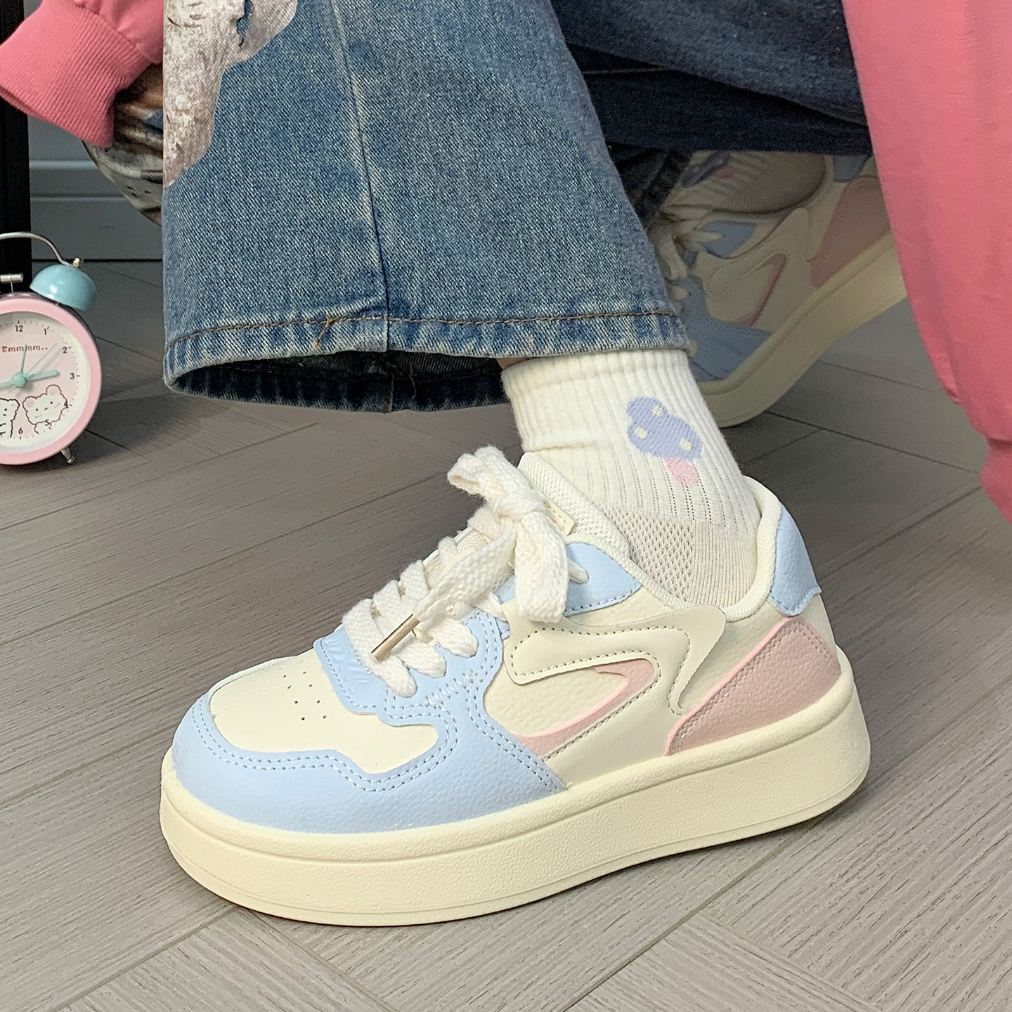 回力厚底板鞋女款2025新款夏季女生鞋子百搭多巴胺休闲学生小白鞋