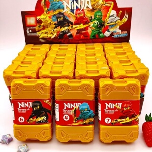 忍者收纳积木盒17代新款幻影拼装人仔人偶摆件儿童玩具兼容乐高