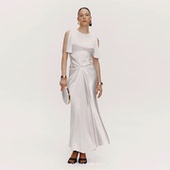 正品 保证 AtelierMissLu 披星戴月 2025秋冬垂褶礼服长裙