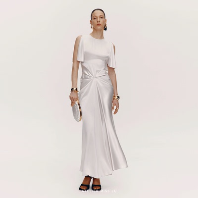 【正品保证】AtelierMissLu【披星戴月】2025秋冬垂褶礼服长裙