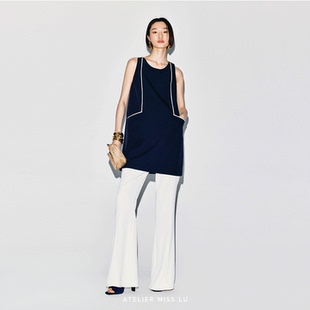 AtelierMissLu【塞勒涅日迹】2026春夏百搭利落微喇九分裤