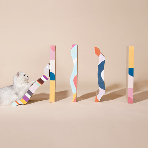 瓦楞猫抓板耐抓不掉屑磨爪