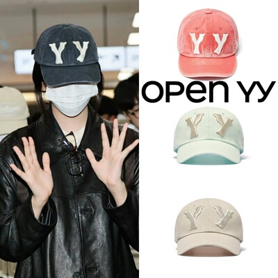 韩国潮牌openyy复古休闲百搭字母刺绣弯檐棒球帽遮阳防晒鸭舌帽女