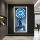 画钟表现代轻奢客厅走廊过道时钟挂画 太空太空人玄关装 饰画 画发