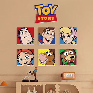 儿童卡通多巴胺装饰道具玩具总动员房间门贴创意背景巴斯光年墙贴