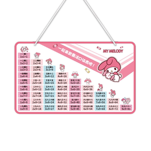 小学生二三年级九九乘法口诀表99除法表门牌卡通可爱墙面装饰挂牌