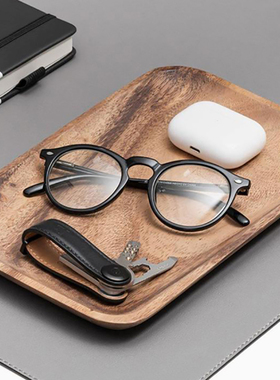 日式实木进门钥匙托盘桌面玄关收纳盒首饰木制放门口茶杂物置物盒