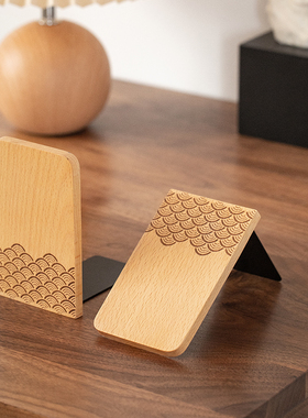 实木书立架桌面收纳简约创意办公室学生儿童桌上木质书挡板书本收纳整理学习专用原木木质书撑书靠