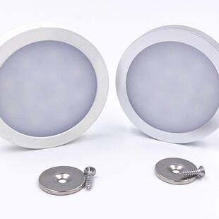 磁性超薄迷你12V/24V筒灯吸顶灯3W5W无孔柜展示柜酒柜外露Led