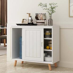 客厅墙边收纳柜小尺寸靠墙大容量茶水柜厨房柜子收纳柜置墙置物架