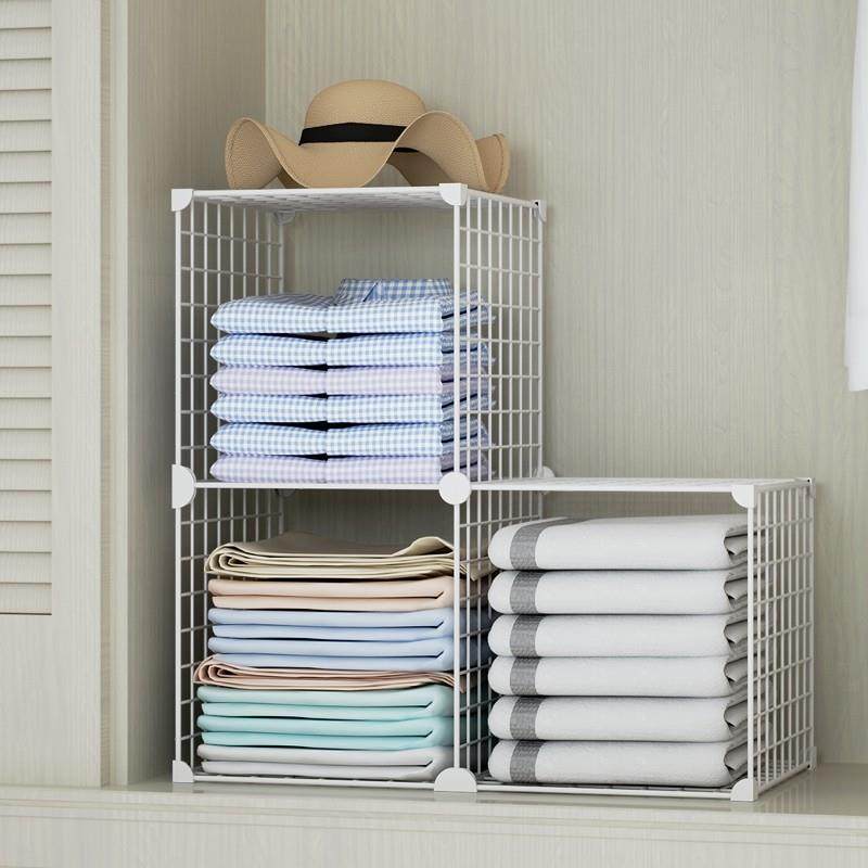 衣柜内部收纳分格分层金属组合储物柜家用卧室简易小型开放式架子,住宅家具,独立衣柜,淘宝优惠券,粉丝福利购,淘宝优惠卷