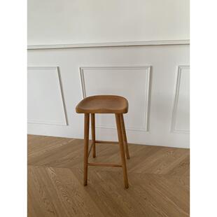 北欧简约餐凳高吧椅酒吧椅奶茶店美容休闲家用阳台高吧凳实木板凳