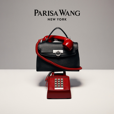 Parisa Wang手提包Grace格蕾丝系列小号凯莉包斜挎包头层牛皮超软