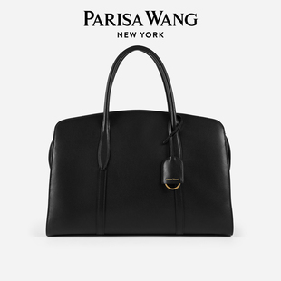 Parisa Wang25年秋冬麂皮38超大号手提包波士顿包羊皮