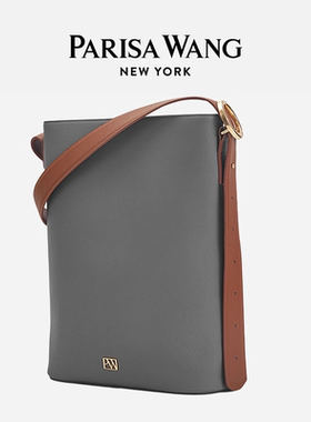 Parisa Wang女包Carrie凯莉托特包水桶包大容量头层牛皮通勤轻奢