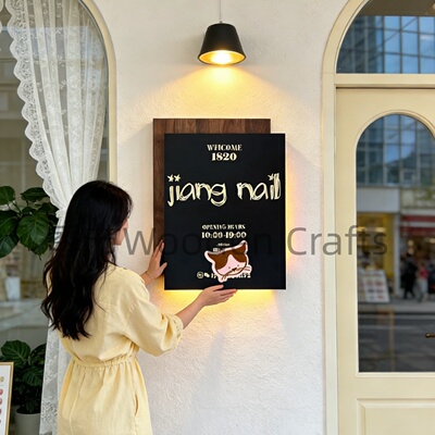 真实木创意招牌免费刻字支持定制