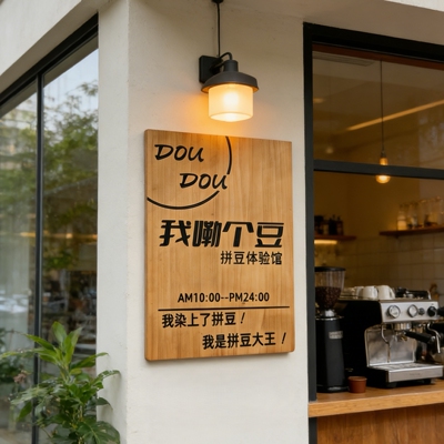 多种实木材质免费设计创意门牌