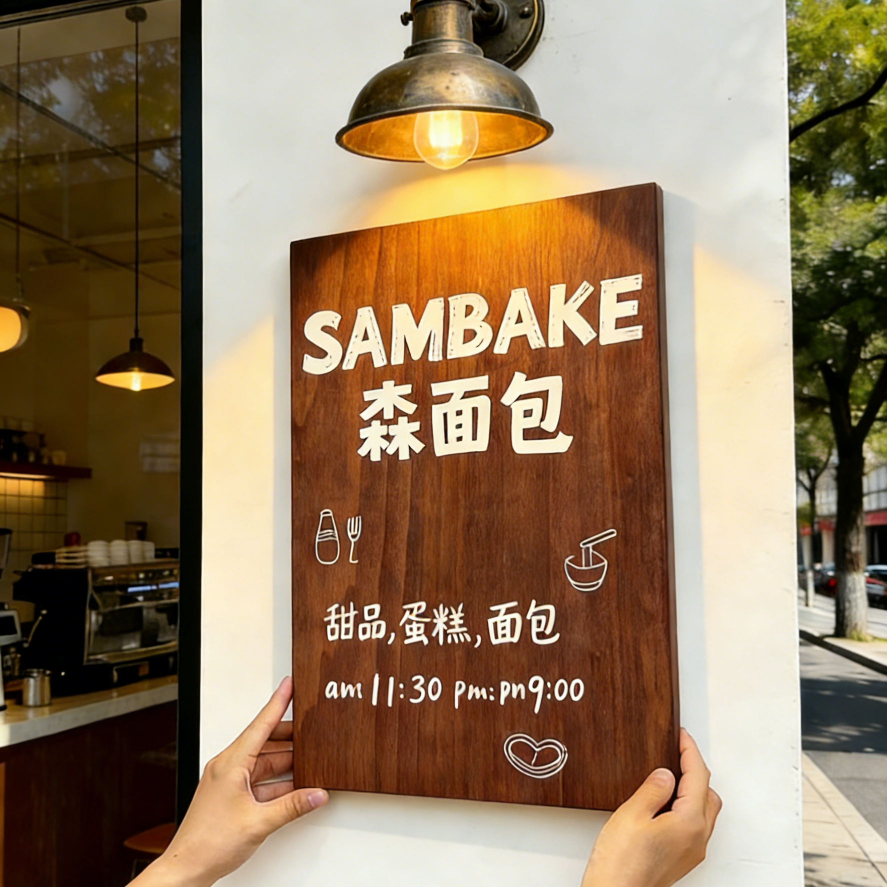 创意门头招牌定做实木刻字广告牌工作室营业告示民宿公司门牌定制