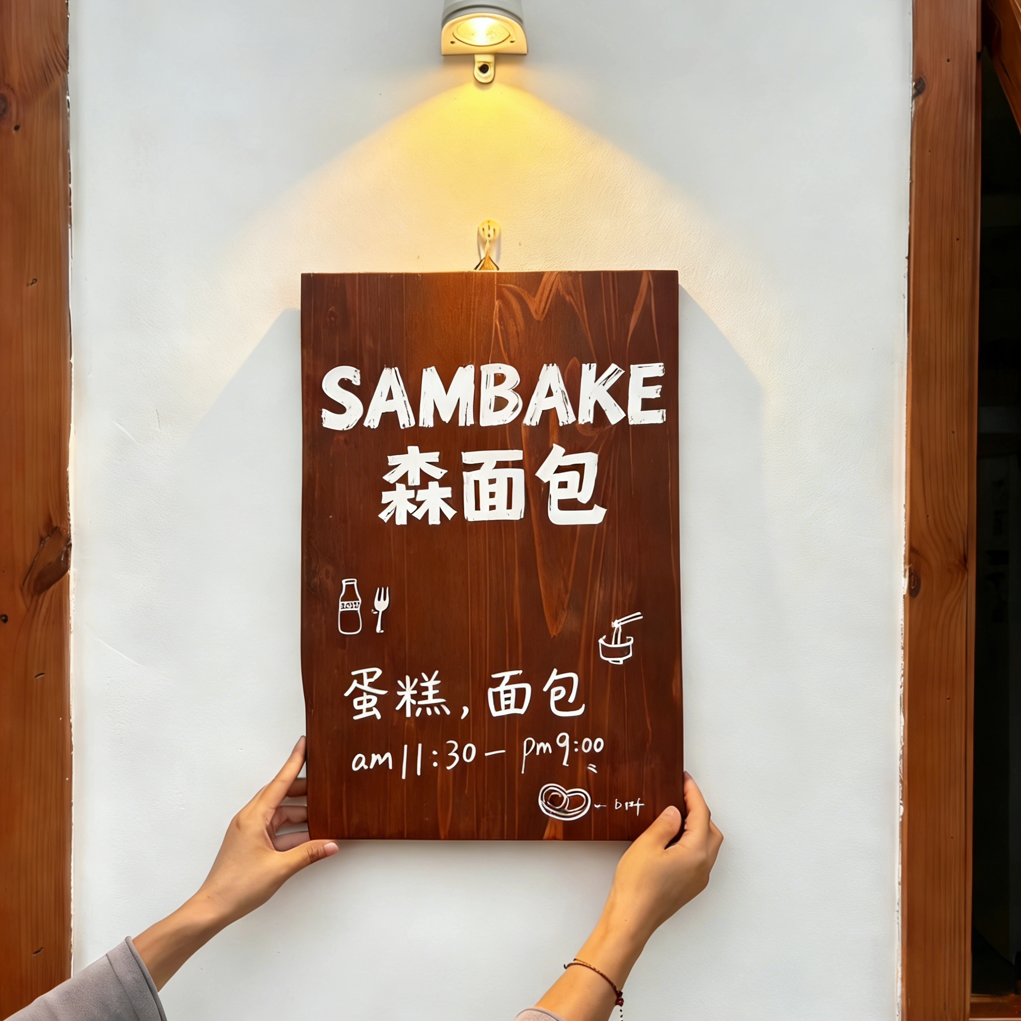 真实木创意招牌免费刻字支持定制