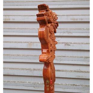 天然桃木龙头拐杖棍大号实木雕佘太君手杖老人祝寿2米龙头拐杖