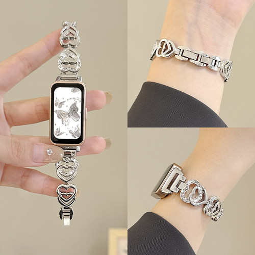 鑫景辉新款金属女士双心表带