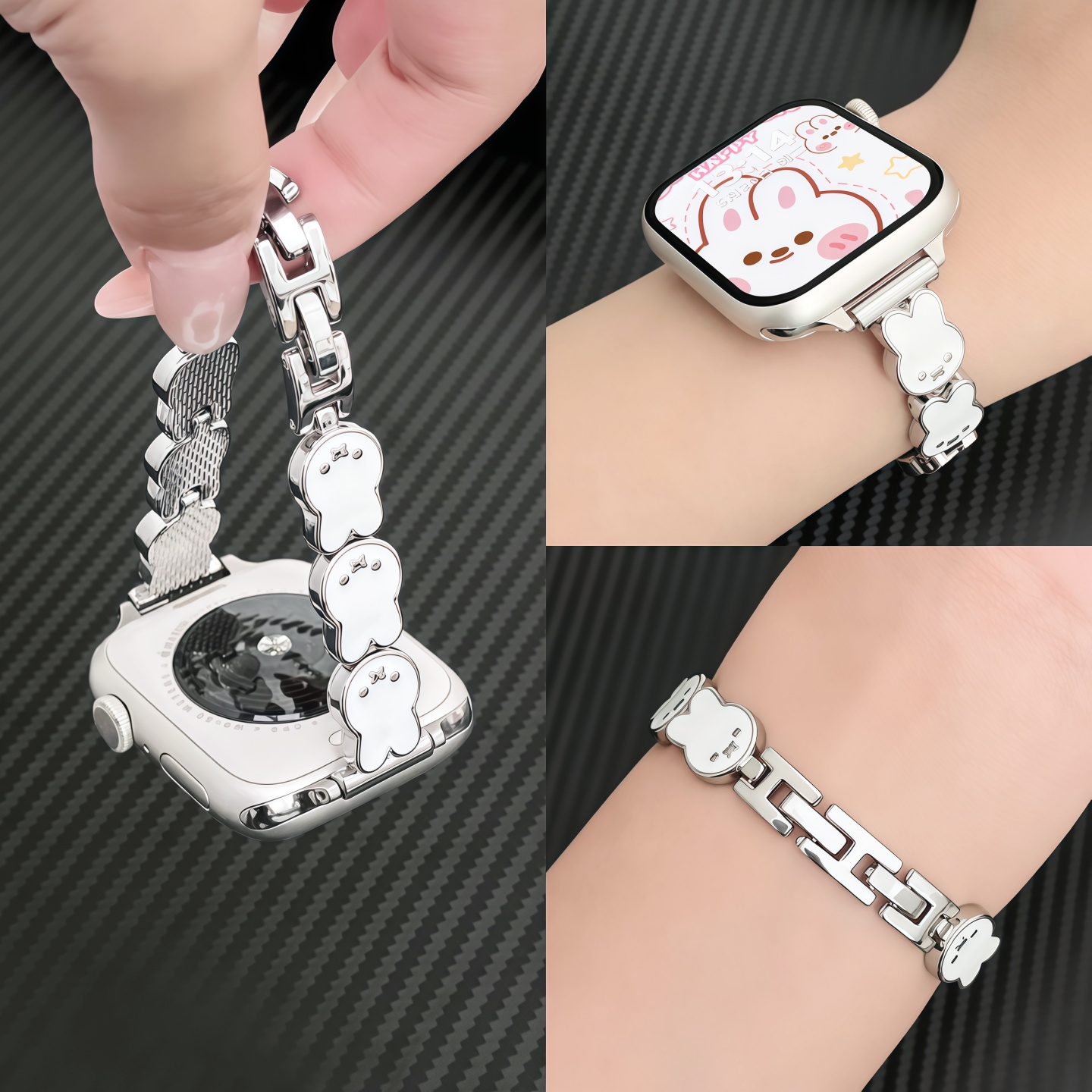 适用华为fit手表米菲兔手链表带