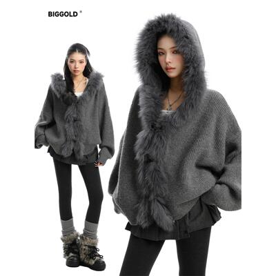 BIGGOLD美式设计感大毛领