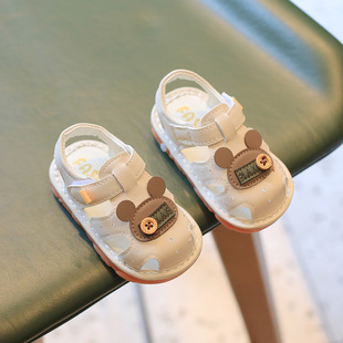 学步鞋 软底0一1岁半男女宝宝叫叫鞋 夏季 婴儿凉鞋 6到12个月9新生儿