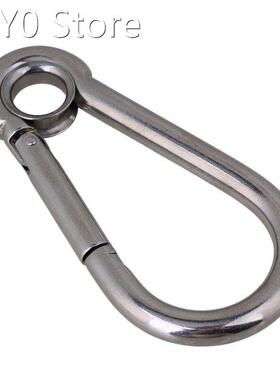 M12 Silver 304 Stainless Steel 140mm Spring Hook Eyelet for
