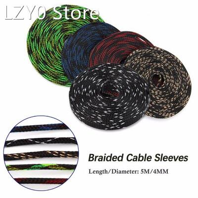 Dropship 5M Insulation 4mm Braided Sleeve Tight PET Expandab