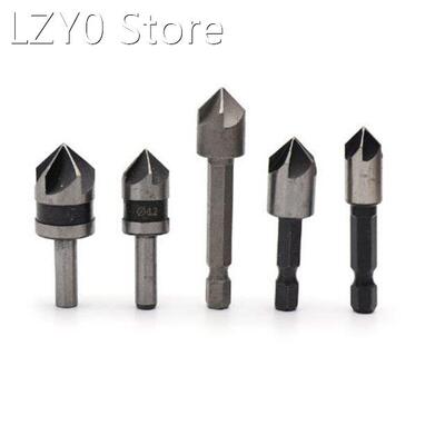 Countersink Drill Bit Set 5 Pieces Iron 82 Degree Round Shan
