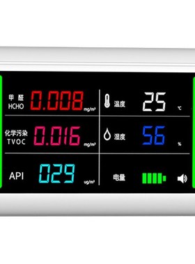 5-In-1 USB Rechargeable Air Quality Monitor Benzene HCHO TVO