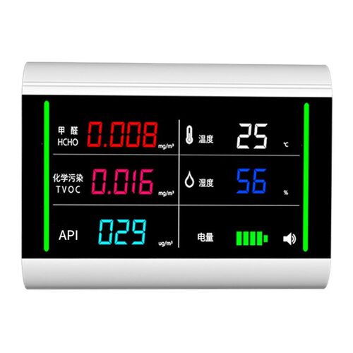 5-In-1 USB Rechargeable Air Quality Monitor Benzene HCHO TVO