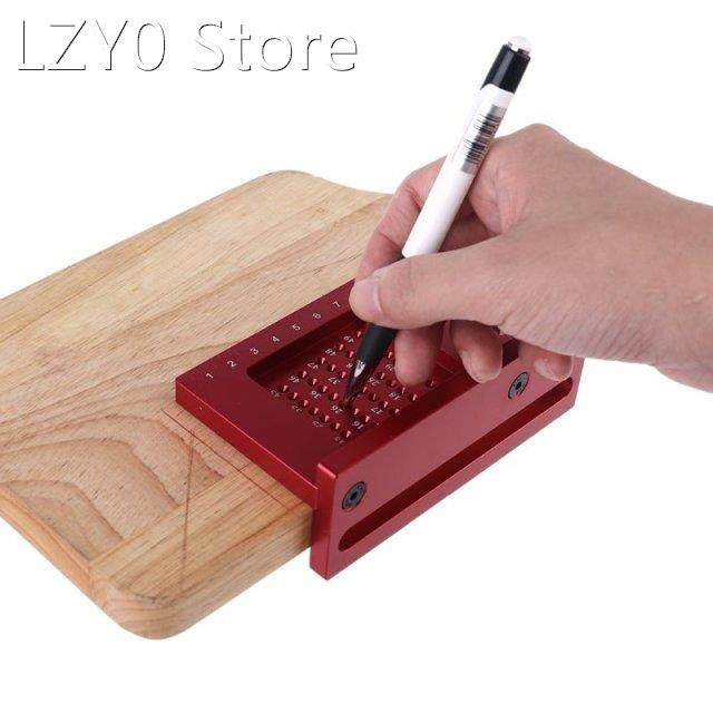 Woodworking T Square Marking Gauge 3D Hole Ruler Scriber Mit