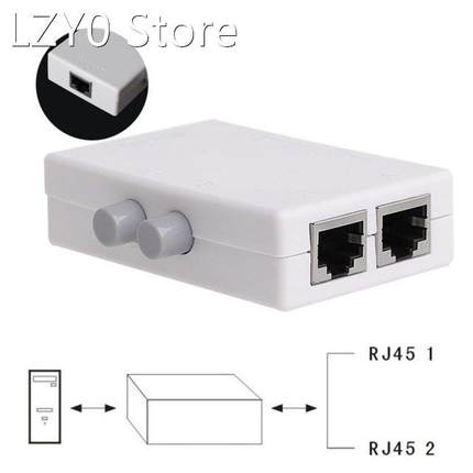 2 Port AB Manual Network Sharing Switch Box 2In1/1In2 R