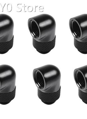 6Pcs / Lot G1 / 4 Inch 90 Rotary Compression Fitting 90 Degr