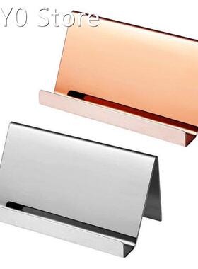 1 Pc High-End Stainless Steel Business Name Card Holder Disp