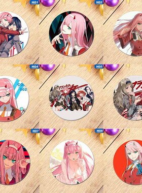 2020 New Anime DARLING in the FRANXX Cosplay Badge Cartoon