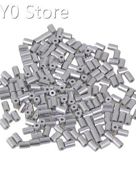 200 Pieces Round Silver M1 Aluminum Ferrule Sleeve Clip Wire