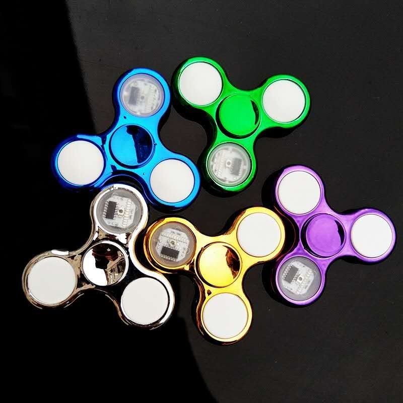 Crystal LED Fidget Spinner Glowing Twinkle Hand Spinner Fin