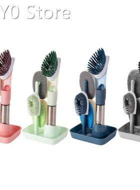 Multifunctional Cleaning Brush Set Used to Clean Pots Tablew