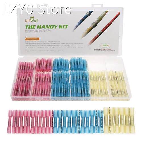 200PCS 22-10AWG Shrinkable Terminator Set Assortment Heat Sh