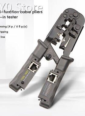 RJ45 Network Cable Crimper Cable Tester Ratchet Tool 8P 6P 4