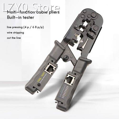 RJ45 Network Cable Crimper Cable Tester Ratchet Tool 8P 6P 4
