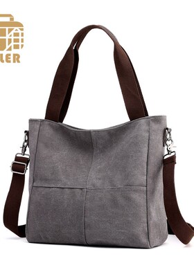 Piler Big Women Bag Handbags Female Canvas Ladies Women Sho